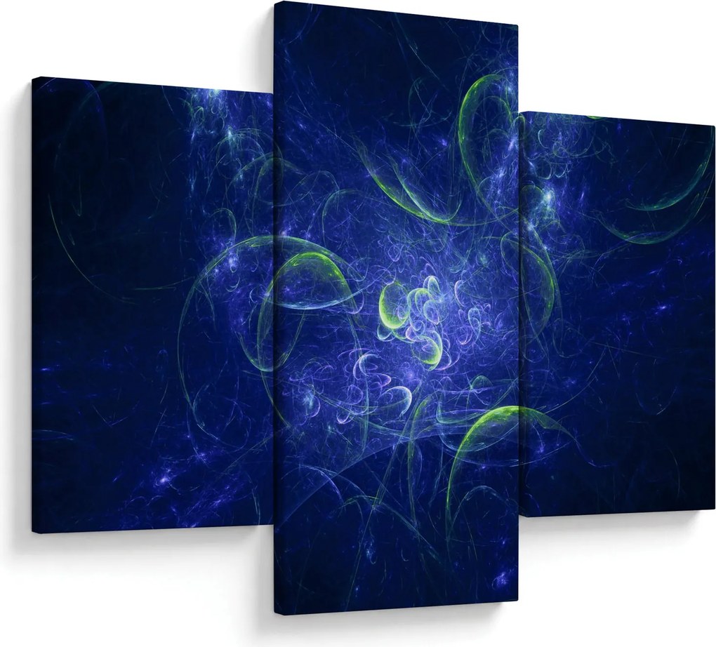 Obraz - modrá abstrakcia (90x60 cm)