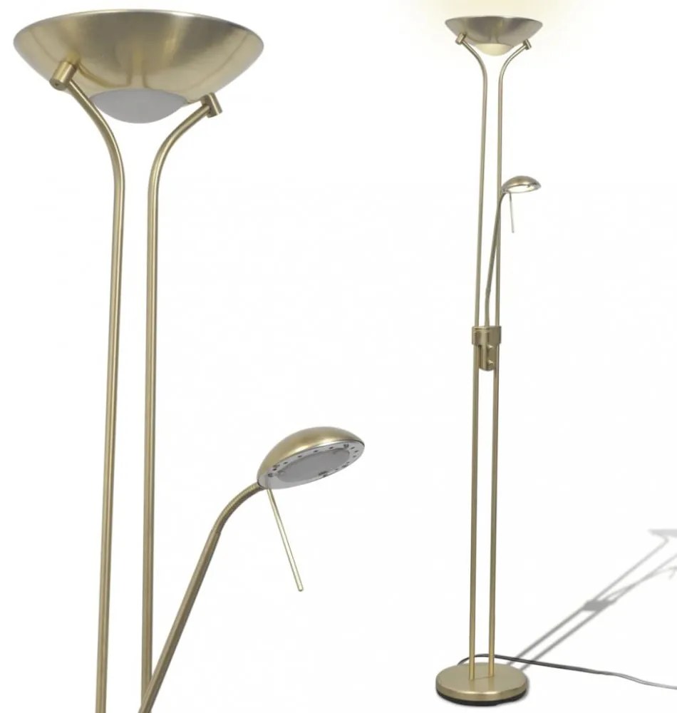 Stojací stmievací LED lampa Dekorhome Strieborná
