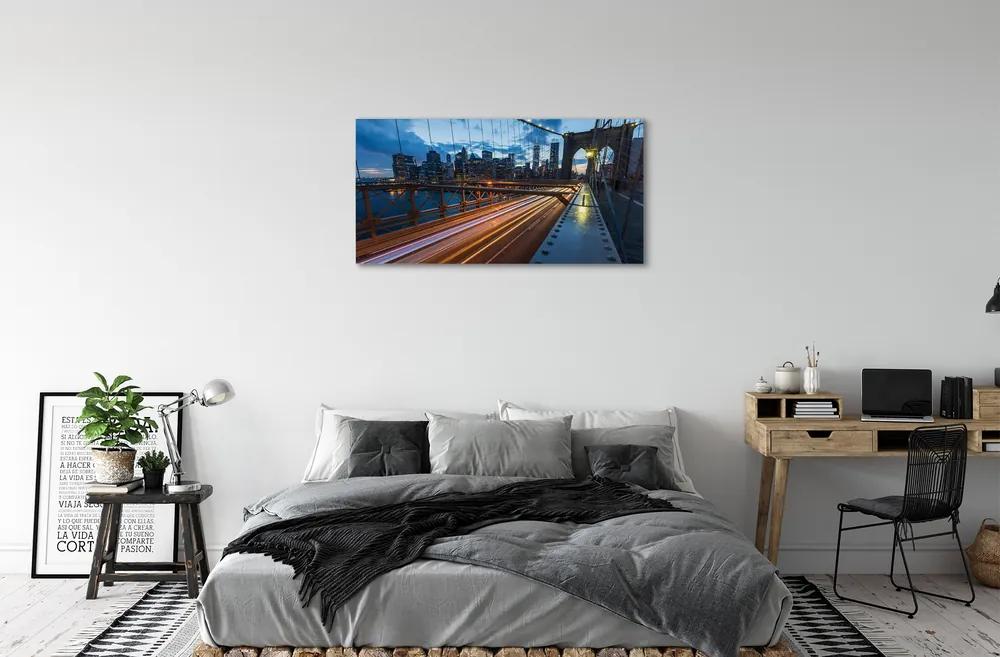 Obraz na plátne Mrakodrapy bridge river 140x70 cm