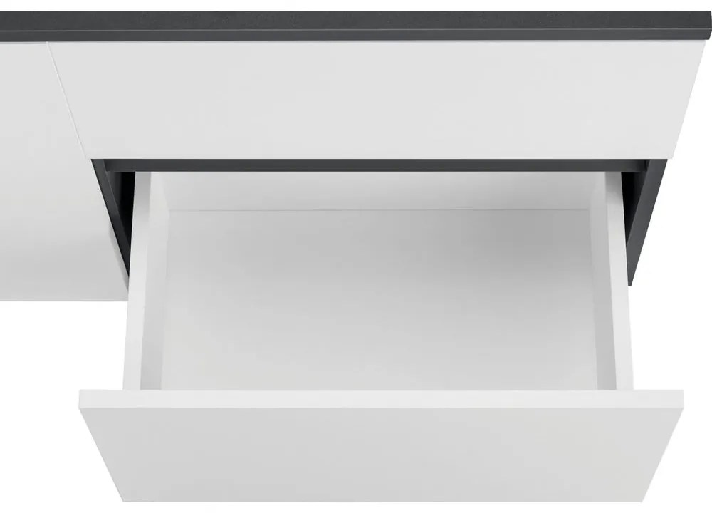 Bielo–antracitová závesná skrinka pod umývadlo 80x53 cm Wisla – Støraa