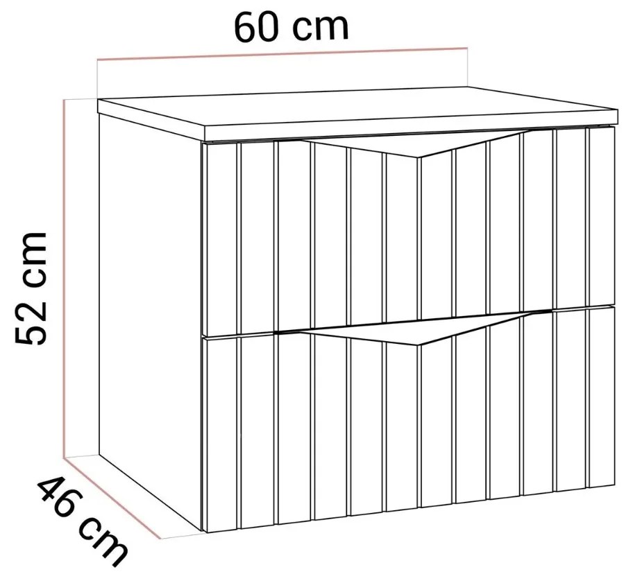 KÚPELŇOVÁ ZOSTAVA ALEXIS ORECH 60 cm