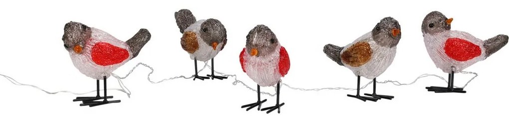 Svetelná vonkajšia dekorácia Birds 40 LED, studená biela