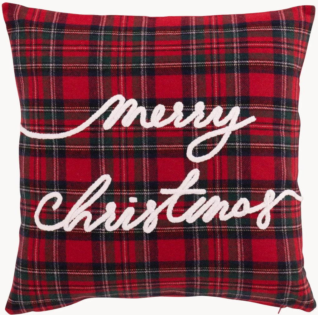 Vianočný vankúš zo zmesi vlny Merry Christmas