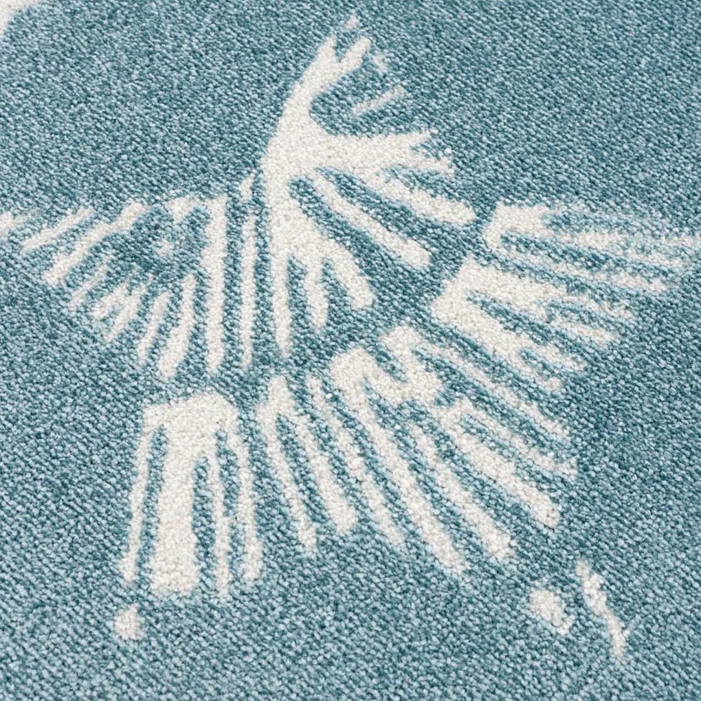 Dekorstudio Okrúhly detský koberec ANIME - modré hviezdy 9387 Priemer koberca: 160cm