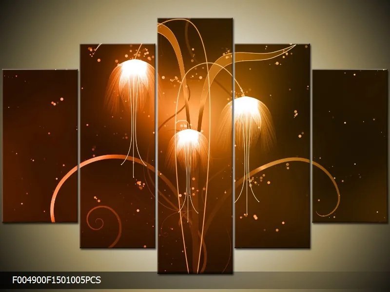 Obraz na plátne Tri medúzy, 5 dielne 150x100cm 87,92 €