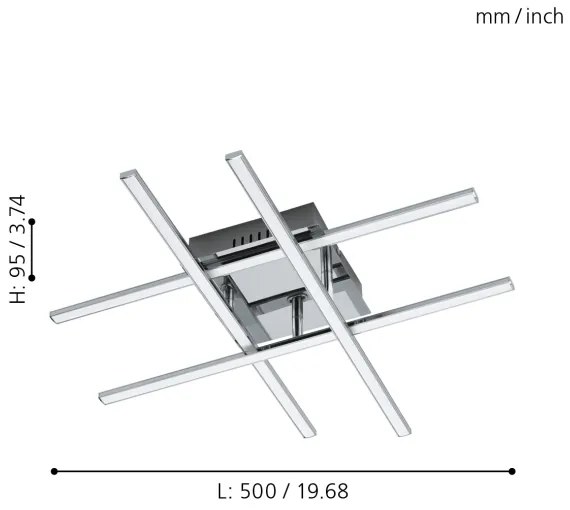 Eglo 95568 - LED Stropné svietidlo LASANA 1 LED/24W/230V