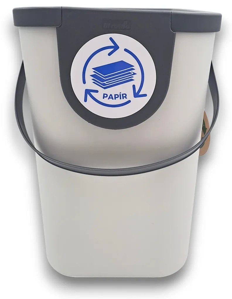 Sada nálepiek/štítkov na odpadkové koše, RECYKLÁCIA – plast, papier, sklo a zmesový odpad, 8 cm