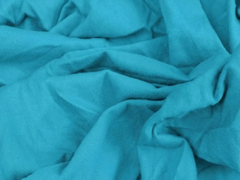 Jersey plachta s lycrou tyrkysová 180 x 200 cm