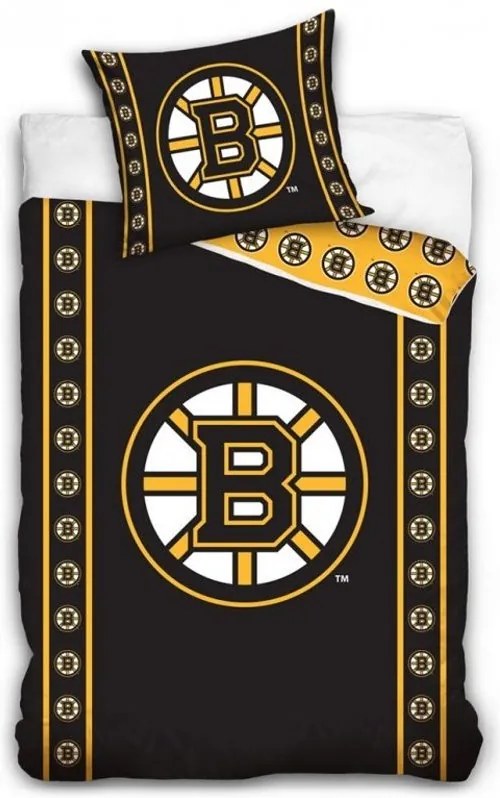 TipTrade (CZ) · NHL - Hokejové obliečky Boston Bruins - 100% bavlna Refoncé - 70x90 cm + 140x200 cm