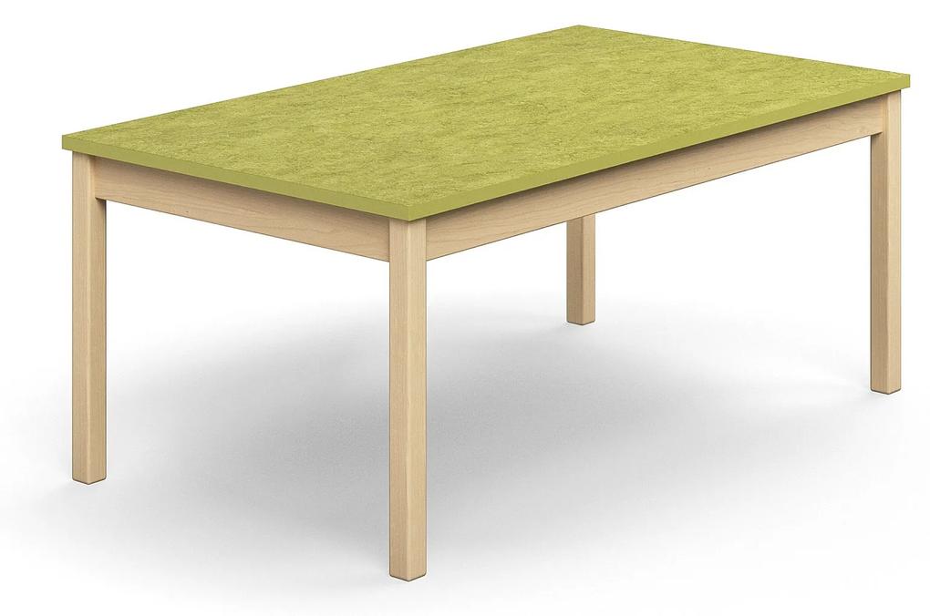 Stôl DECIBEL, 1400x800x590 mm, akustické linoleum - zelená
