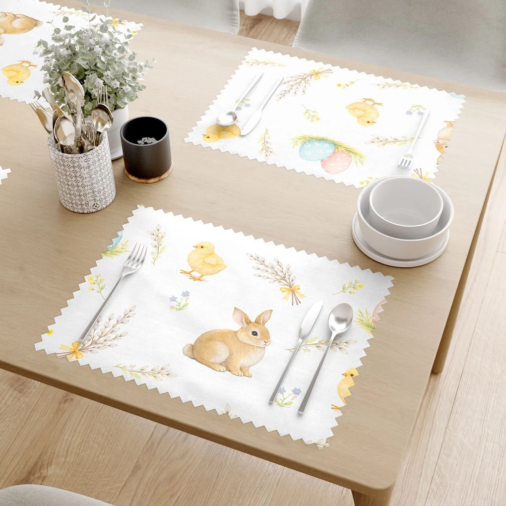 Goldea veľkonočné prestieranie na stôl teflónové - veselá veľká noc - sada 2ks 30 x 40 cm