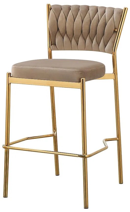 Barová Stolička Glamour 12515 béžová/zlatá
