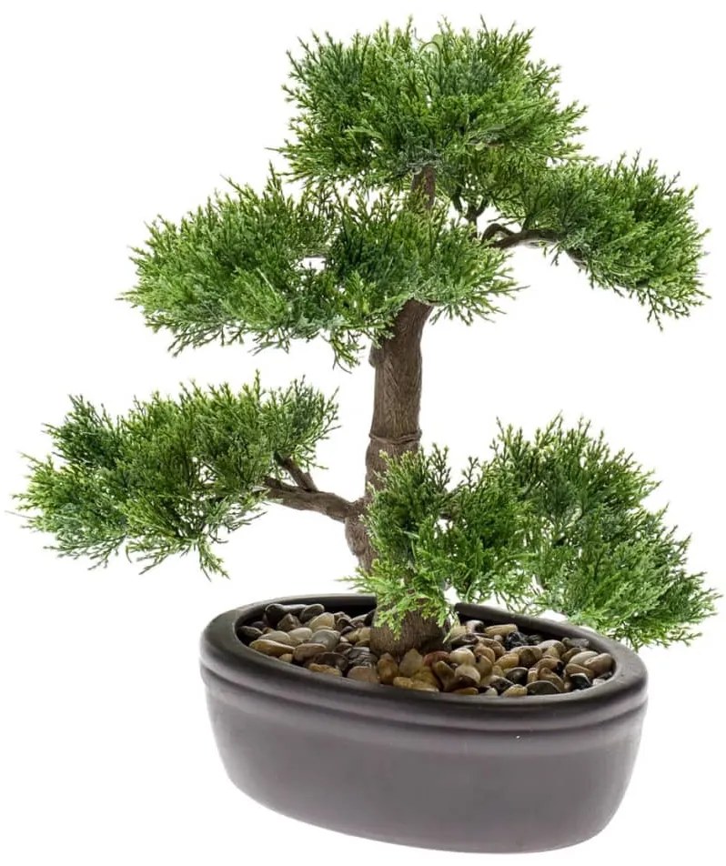 Emerald Umelý cáder v tvare bonsaje zelený 32 cm 420001