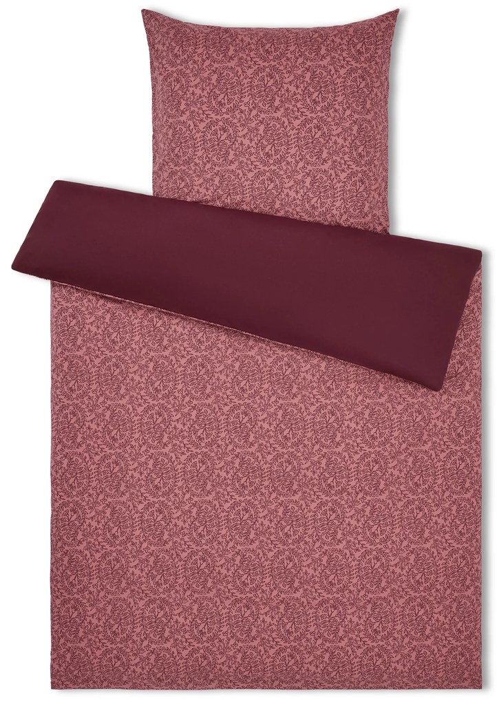 Posteľná bielizeň z materiálu polycotton, bordovočervená, štandardná veľkosť