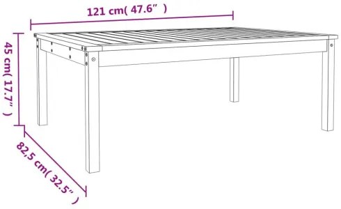 vidaXL Záhradný stolík 121x82,5x45 cm masívny Douglas-