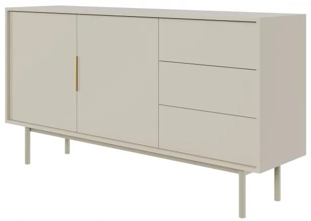 Komoda Vintana 2D3S (kašmír + zlatá). Vlastná spoľahlivá doprava až k Vám domov. 1123691