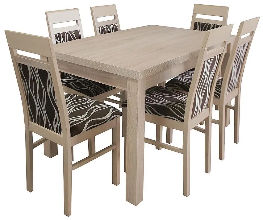 Jedálenská zostava Lucek 1+6 dub sonoma