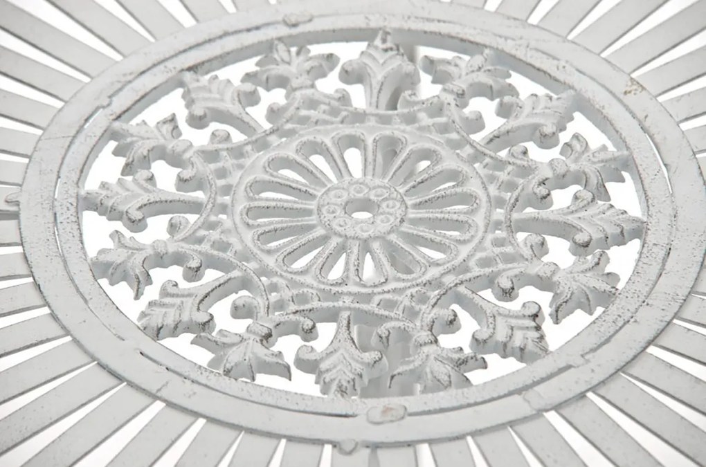 Kovový stôl Indra - Biela antik