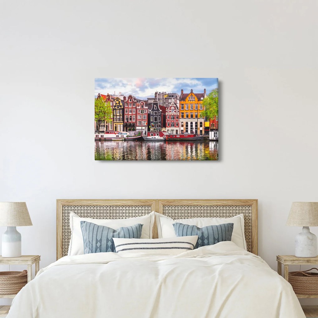 Obraz - Amsterdam, tanečné domy (90x60 cm)