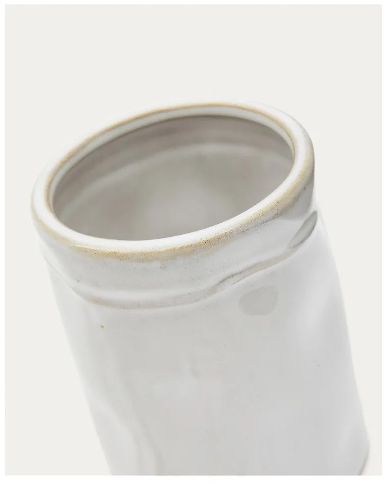 Krémový keramický téglik na zubné kefky Savel – Kave Home