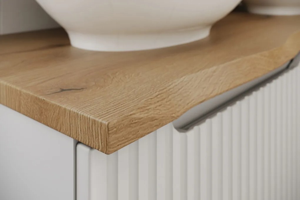 Závěsná skříňka pod umyvadlo Nova Denim s deskou 100 cm modrá/dub coast evoke