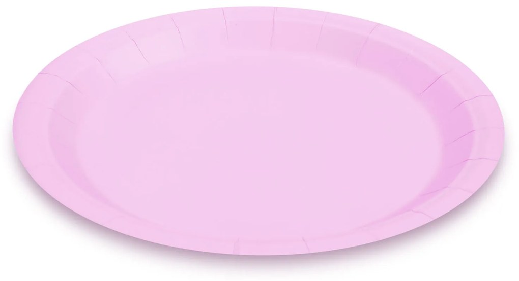 Sada papierových tanierov - ružová - 23 cm - 12 ks / balenie
