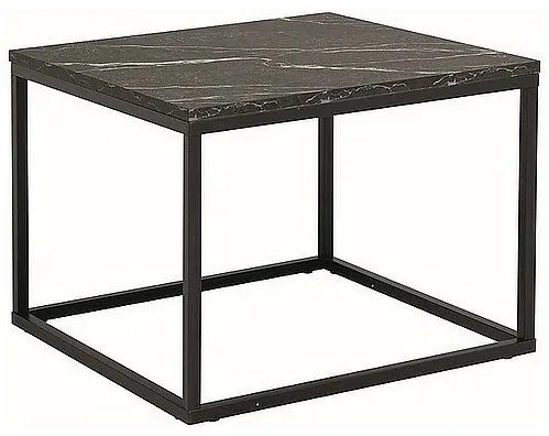 Konferenčný stolík s doskou v dekore mramor ROSSI B 60x60 čierny