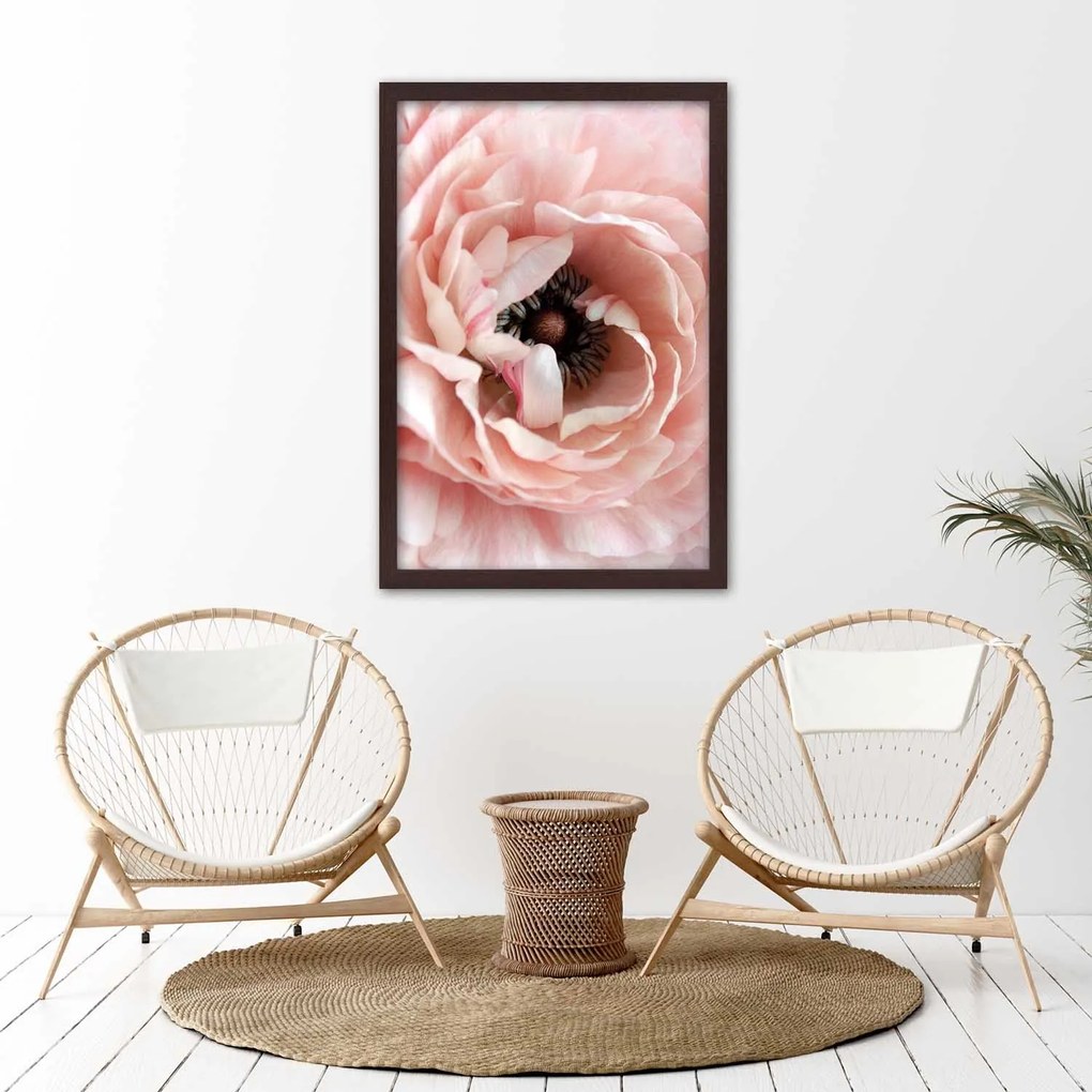 Gario Plagát Pastelový kvet pivonky Farba rámu: Bez rámu, Rozmery: 40 x 60 cm