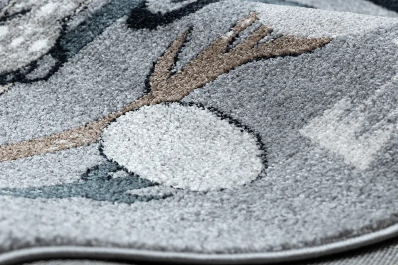 Dywany Łuszczów, Detský kusový koberec Fun Route Street animals grey, 200x290, šedá, detská izba