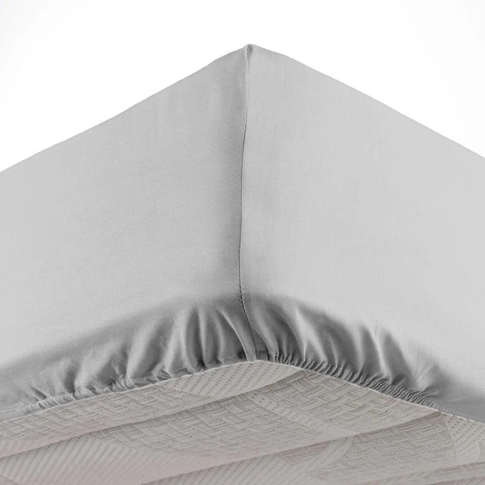 Svetlosivá napínacia plachta z mikrovlákna 90x190 cm Oscar – douceur d'intérieur