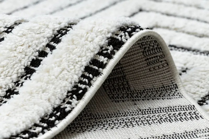 Koberec SEVILLA Z788B, biely/ antracit , Maroko, Shaggy