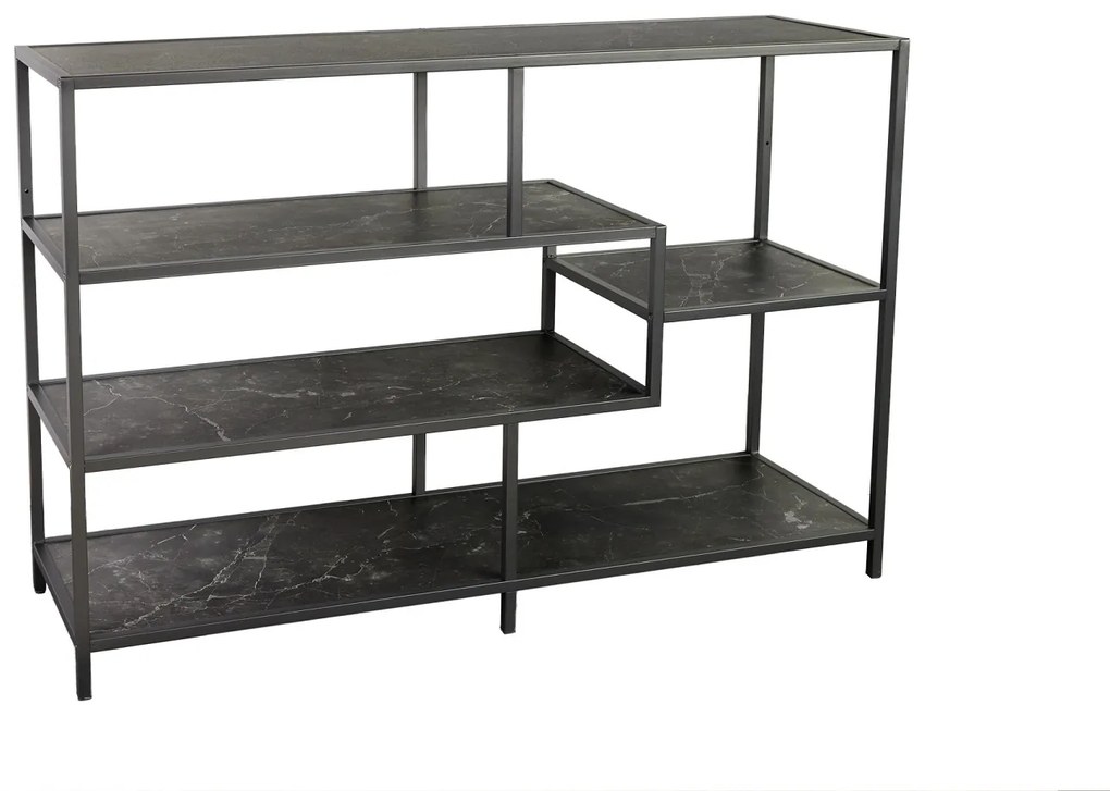 Dizajnový regál Maille 114 cm mramor antracit