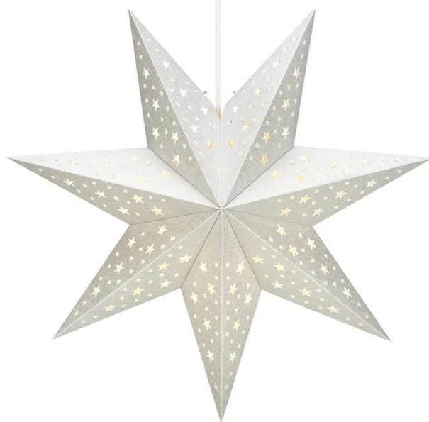 Markslöjd 704416 - Vianočná dekorácia SOLVALLA 1xE14/25W/230V strieborná 45 cm