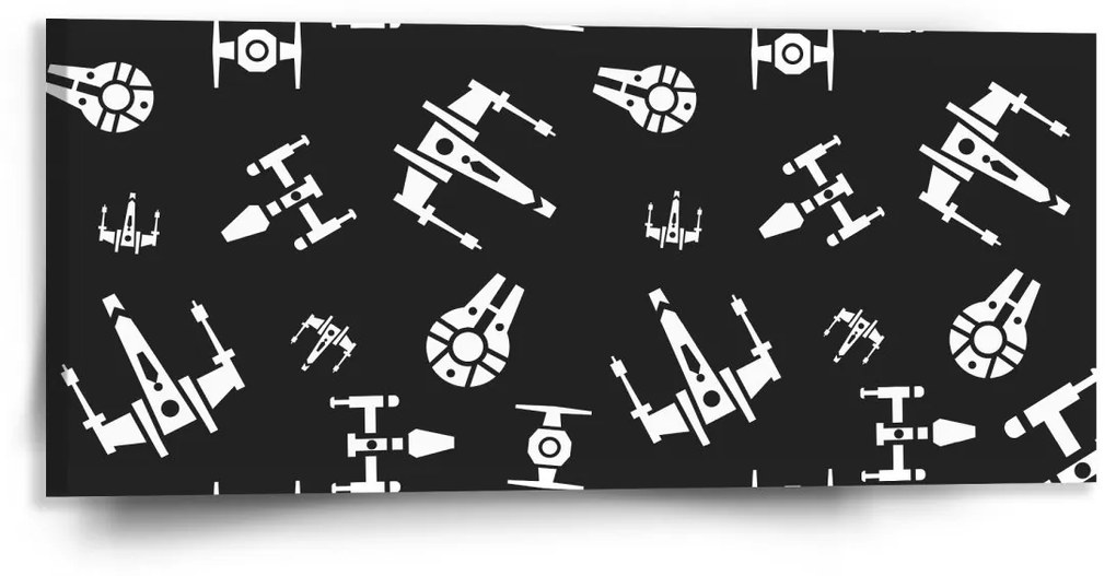Sablio Obraz Star Wars Vesmírne lode Pattern - 110x50 cm