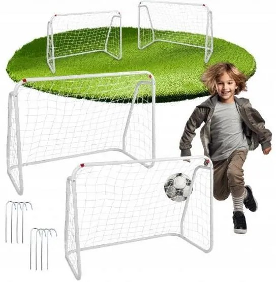 Aldotrade Futbalová bránka 124 x 96 x 61 cm, súprava 2ks