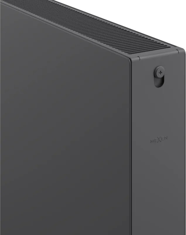 Mexen, Mexen Flat CF22 panelový radiátor 600 x 1400 mm, bočné pripojenie, 2215 W, antracit - W422F-060-140-66