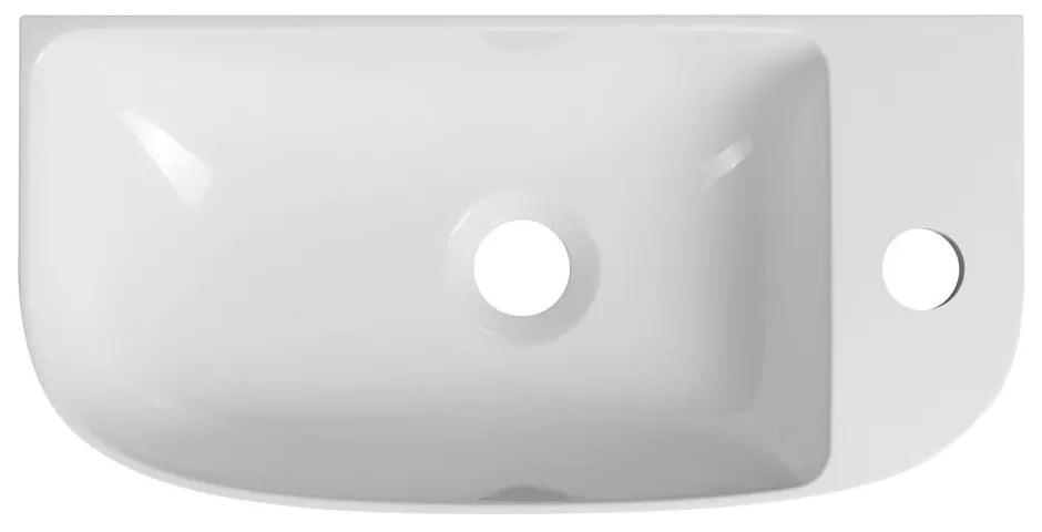 Biele umývadlo z liateho mramoru 44x22 cm Alga – Sapho