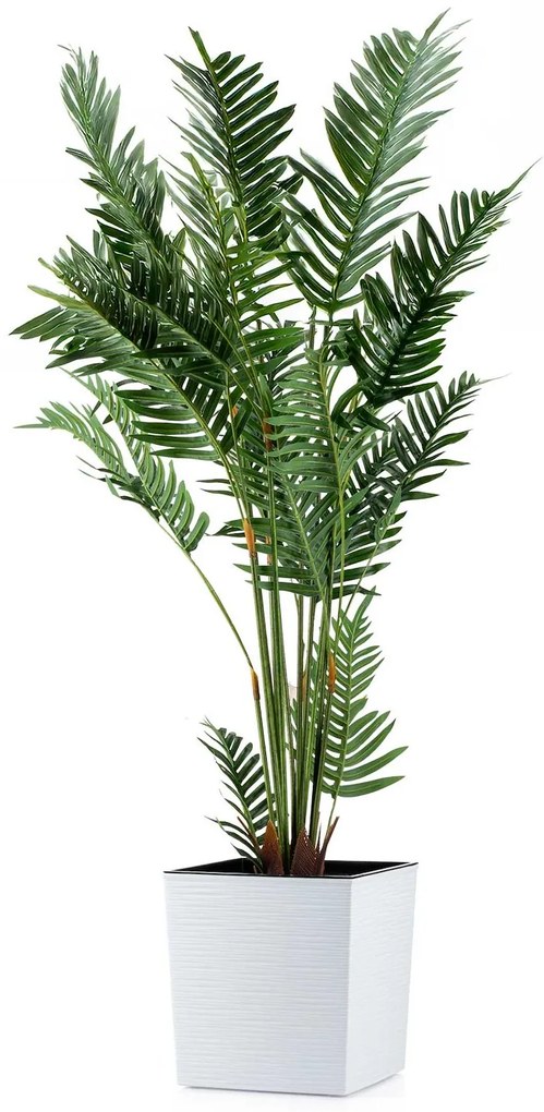 PLASTOVÝ KVETINÁČ FLORE RIFLO 30X30 CM BIELA