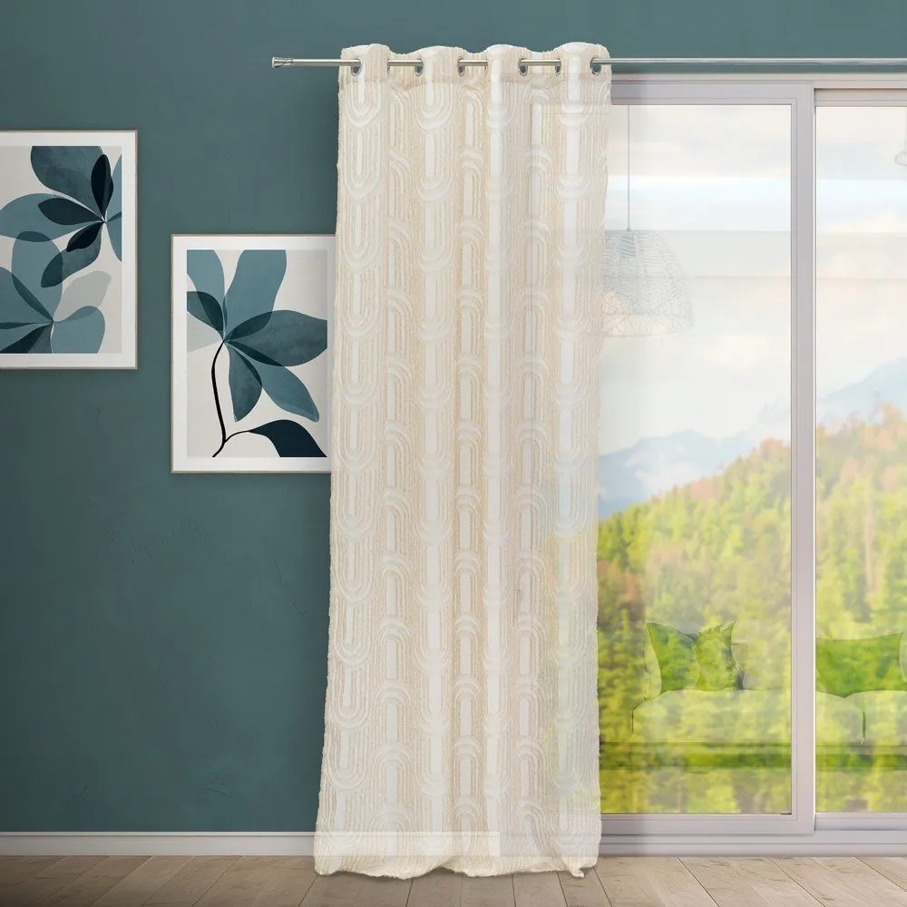 Béžová záclona 140x260 cm Relief Arch – Casa Selección