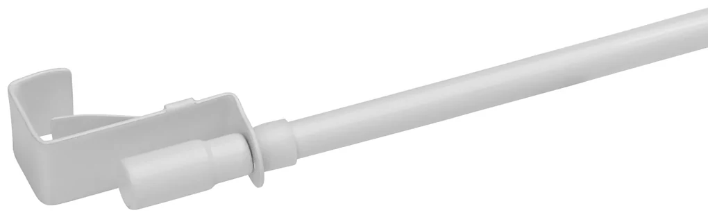 Dekodum Kovová Mini záclonová tyč teleskopická / Vitrážka 75-125 cm Biela