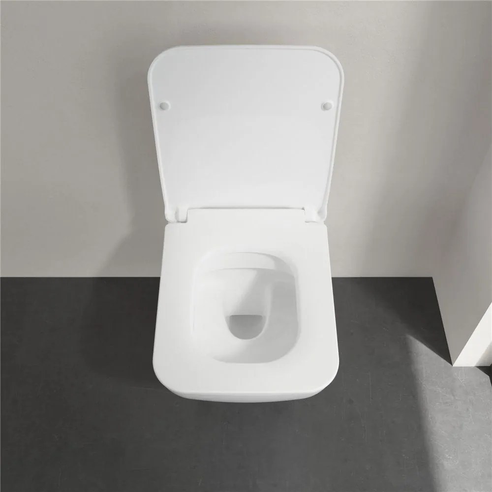 VILLEROY &amp; BOCH Venticello WC sedátko s poklopom SlimSeat Line, s funkciou QuickRelease a Softclosing, biela alpská, 9M80S101