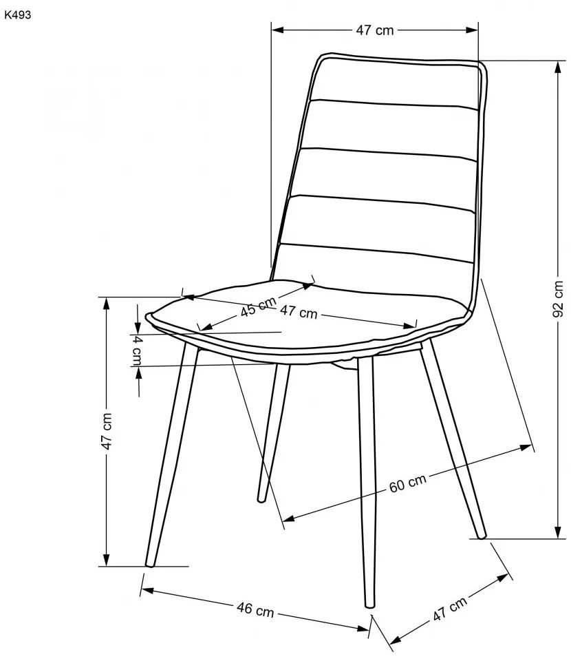 Jedálenská stolička PIRA — oceľ, látka, čierna / horčicová