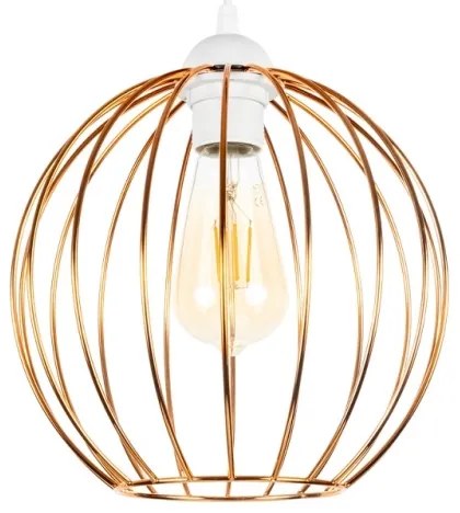 Luster na lanku MATT 2xE27/60W/230V biela/medená