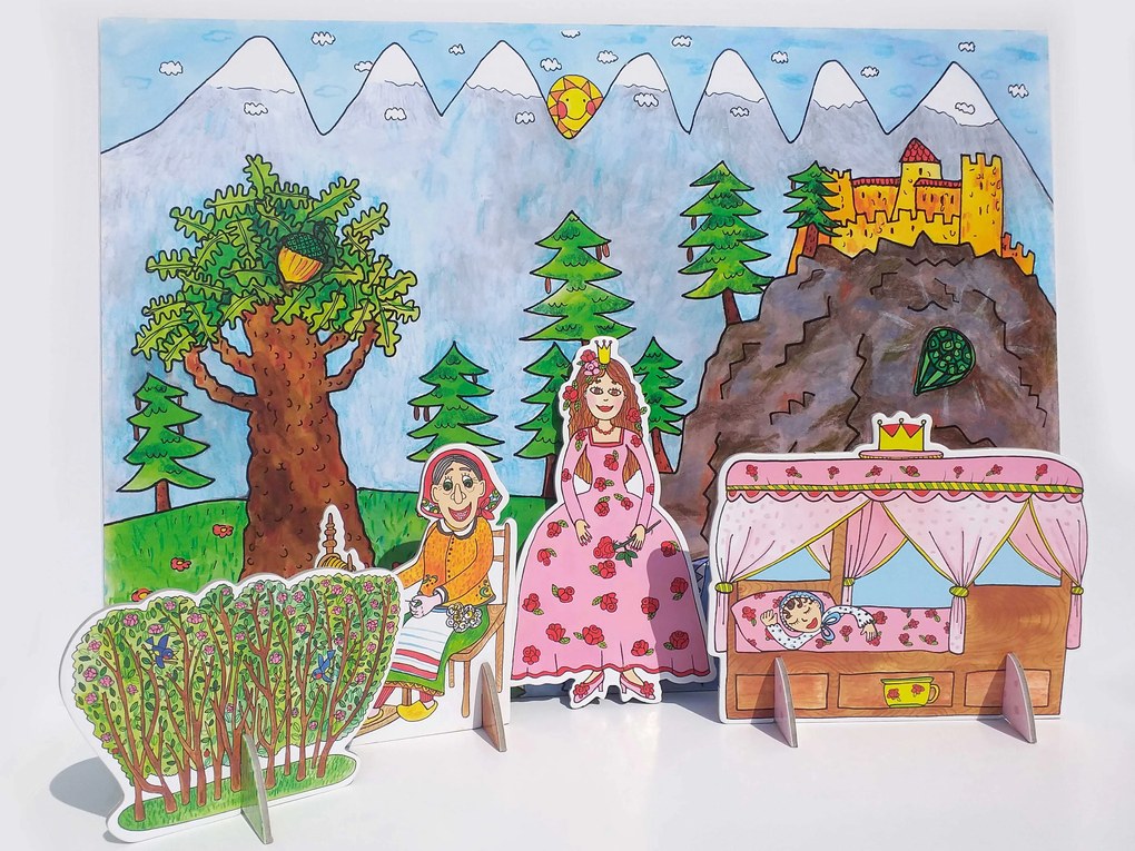 MARIONETINO Bábky a kulisy k rozprávke Šípková Ruženka