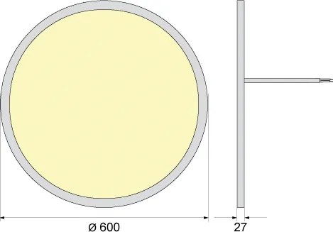 LED stropné svietidlo SIMEN LED/50W/230V 4000K IP40 priemer 60 cm biele UGR<19
