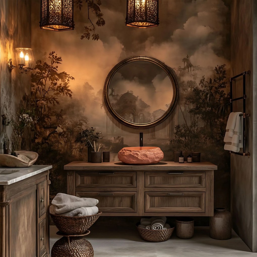 Rea Mika, umývadlo na dosku 500x380x150 mm, terracotta-imitácia kameňa, REA-U7349