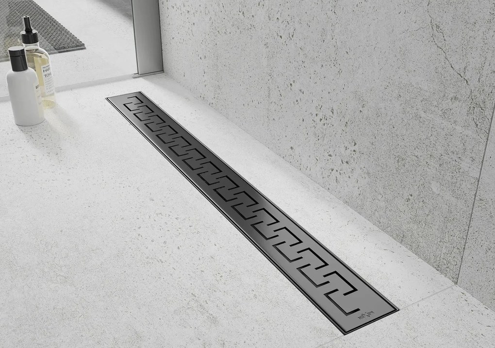 Sprchový žľab MEXEN GREEK BLACK - čierny