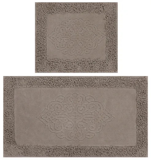 SADA 2x Kúpeľňová predložka PIANTE 60/100 cm hnedá