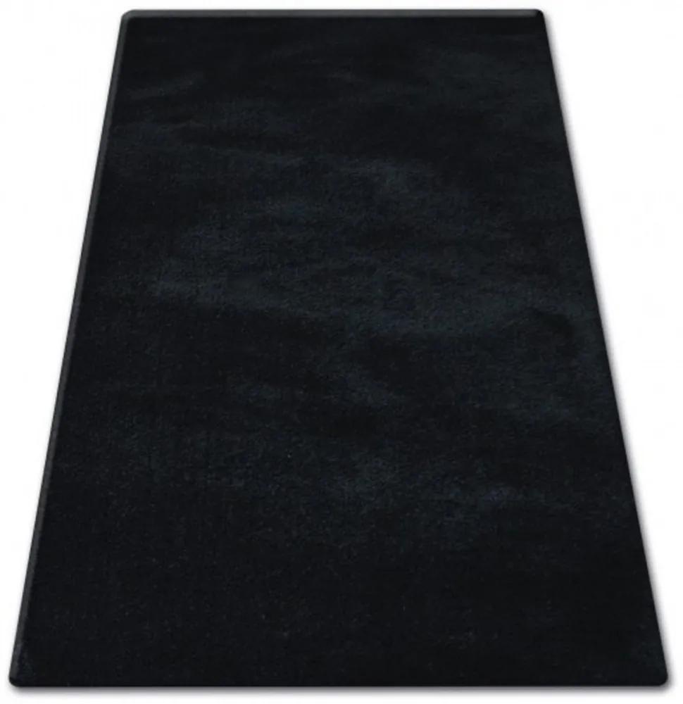 Luxusný kusový koberec Shaggy Azra čierny, Velikosti 60x100cm