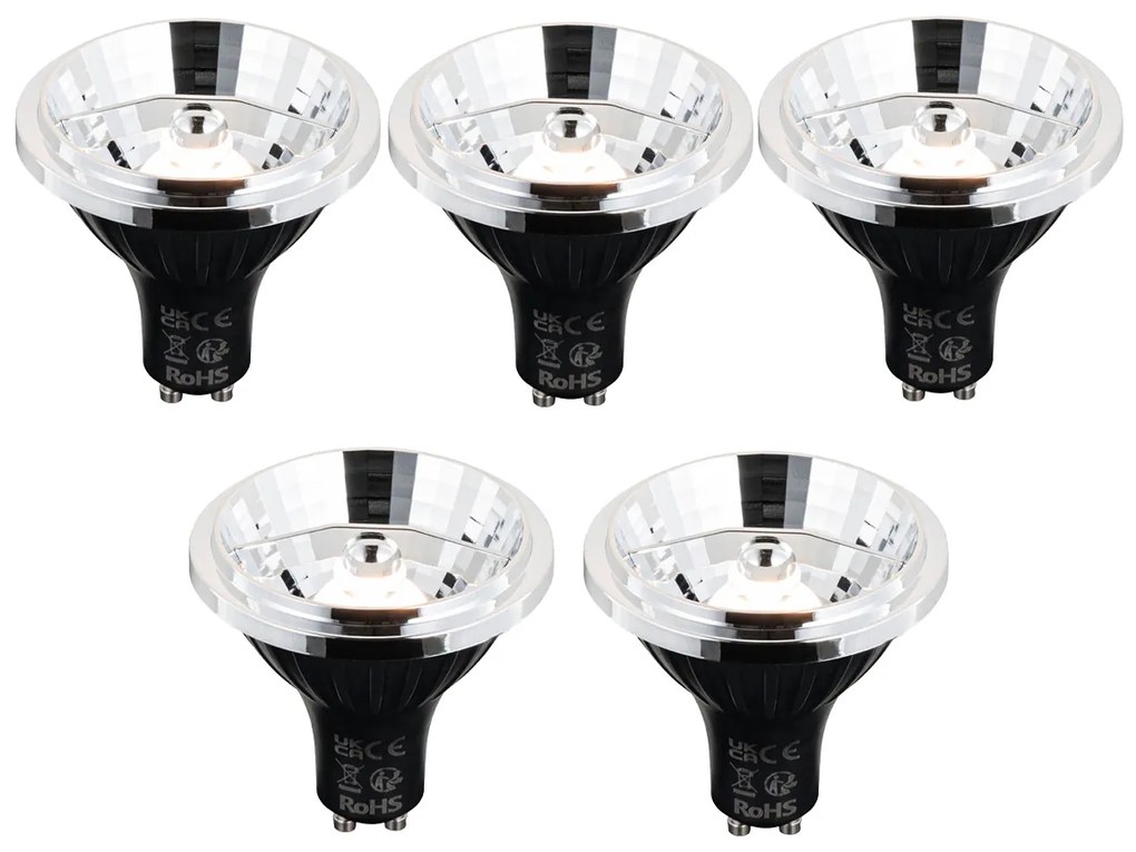 Sada 5 ks Inteligentná stmievateľná LED žiarovka GU10 AR70 6W 500lm 2200-6500K